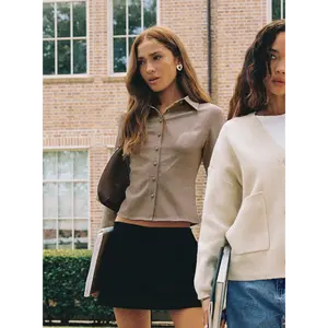 Anni Pinstripe Shirt Beige