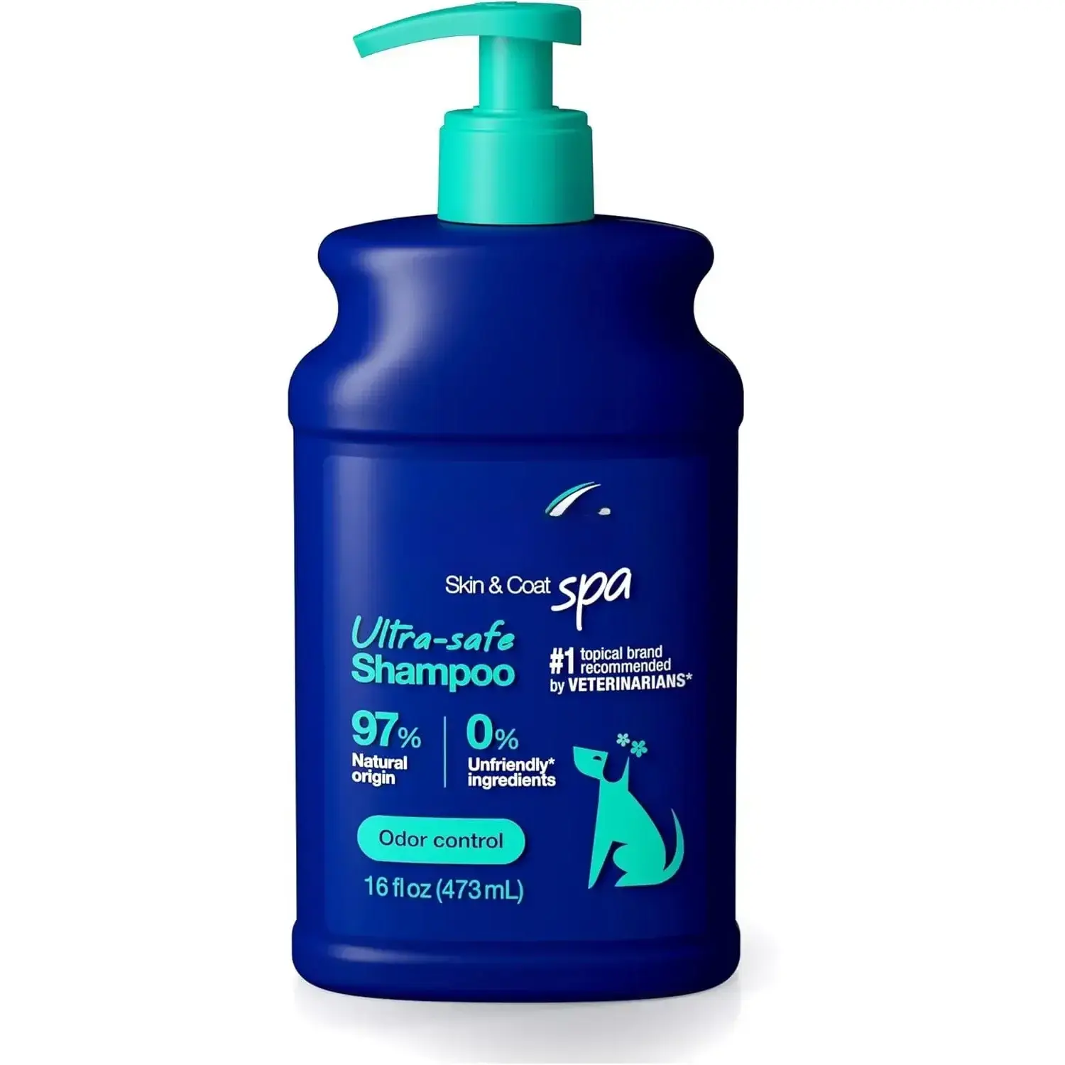 ® Skin & Coat SPA - Ultra-Safe Odor Control Dog Shampoo for Smelly Dogs, 16 fl oz, Cleans and Hydrates The Skin, Removes Odor, Leaves The Coat Soft and Smelling Great, Skin-Friendly Formula