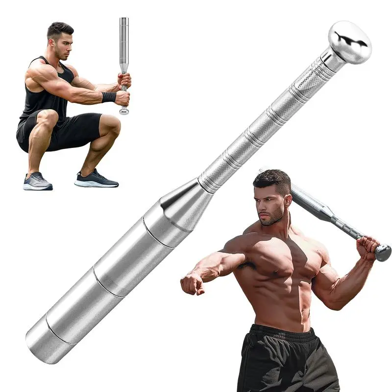 Adjustable Indian Club Exercise Set - Heavy Duty Steel Club Strength Training Equipment for Upper Body Functional Resistance Workouts, Weight Options: 6.6/8.8/11.1/13.2/15.4/17.6/19.8/22 LB, 6.6 Lb, 15.4 Lb
