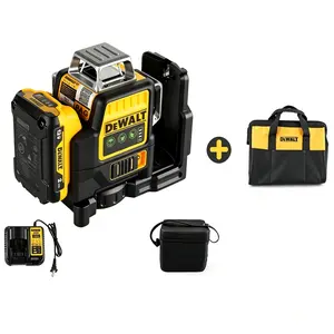 DeWALT DW089LG 12V MAX XR Lithium-Ion Green Laser Level, 3×360° Full Coverage 12-Line Laser Level with Automatic Self-Leveling, IP54 Dust & Water Resistant, Professional Precision Laser Tool for Construction, Carpentry & Home Improvement Projects