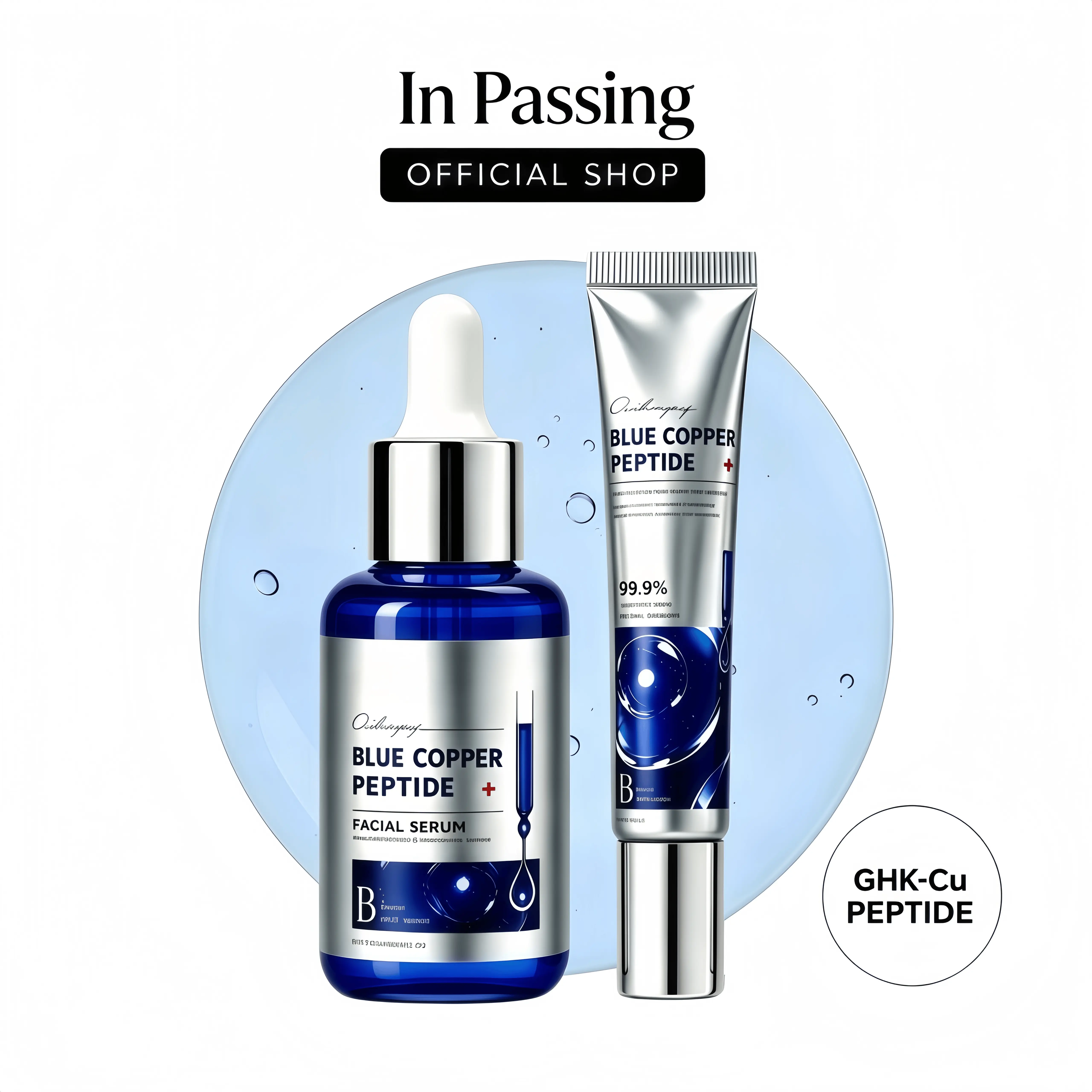 GHK-Cu Peptide Eye Cream Set with Hyaluronic Acid - Tightening, Collagen-Boosting Moisturizer for Intensive Daily Eye Care, Hydrating Self Care Products, Moisturizing, Hydrate, Intensive Eye Care