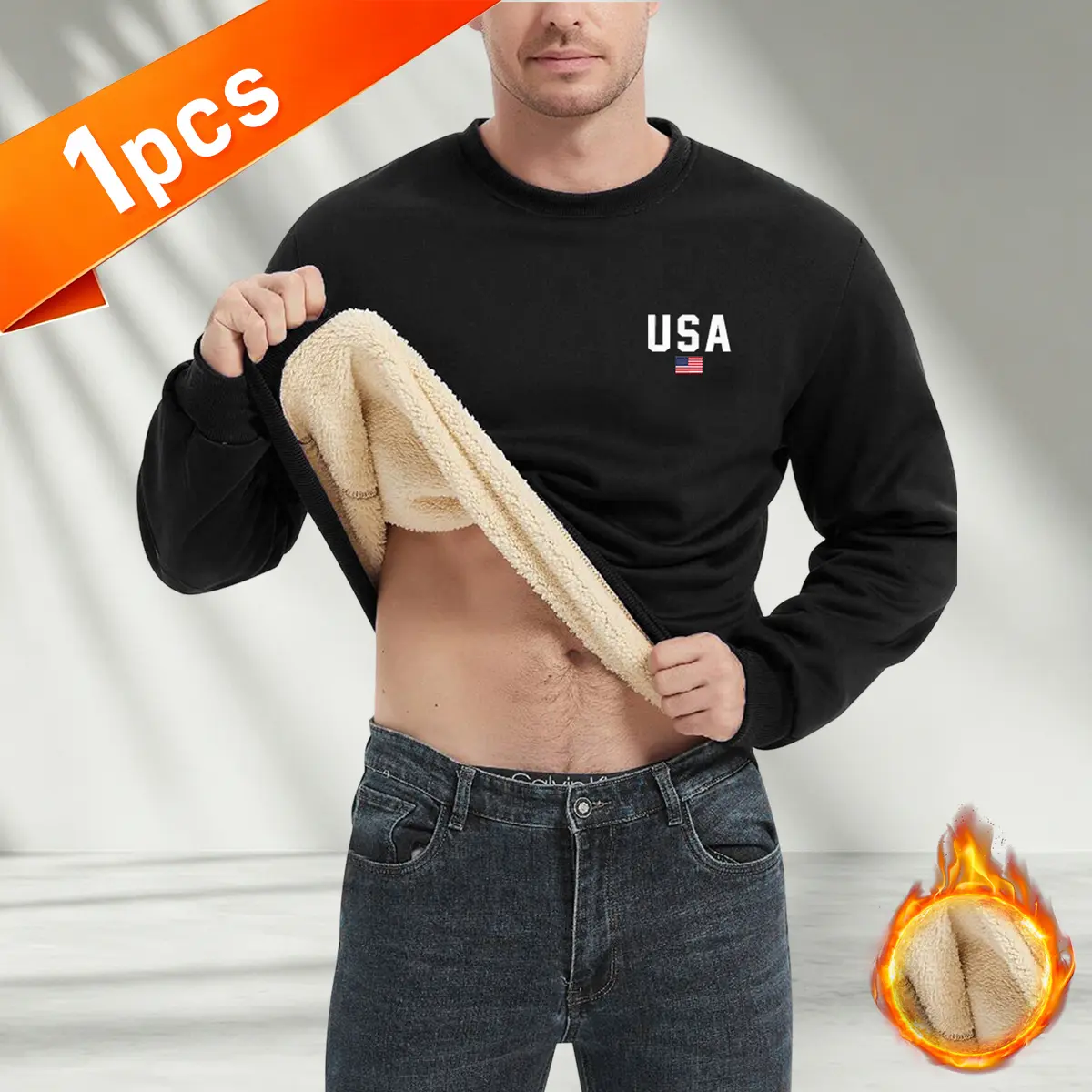 JOGWAVE men’s long-sleeve pullover sweatshirt, regular fit, soft and breathable, durable and comfortable, machine washable, casual outdoor street-style wear, available in multiple colors, a great gift for him.