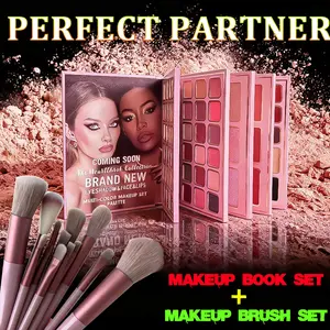 78-Color Eyeshadow Book & 13-Piece Brush Set | All-in-One Portable Folding Makeup Palette with 48 Eyeshadows, 6 Highlighters, 6 Blushes, 12 Lips | Matte & Pearlescent Finishes！