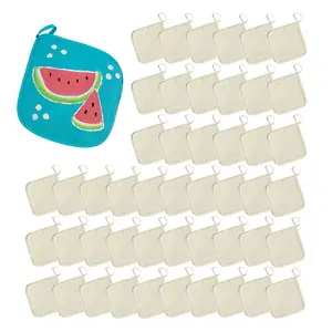 7 3/4" Bulk 48 Pc. DIY Design Your Own Canvas Pot Holder Crafts