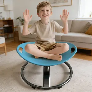 Circular Rotating Sensory Integration Training Chair, Ideal for Balance & Coordination, Perfect for Children & Teenagers Growth