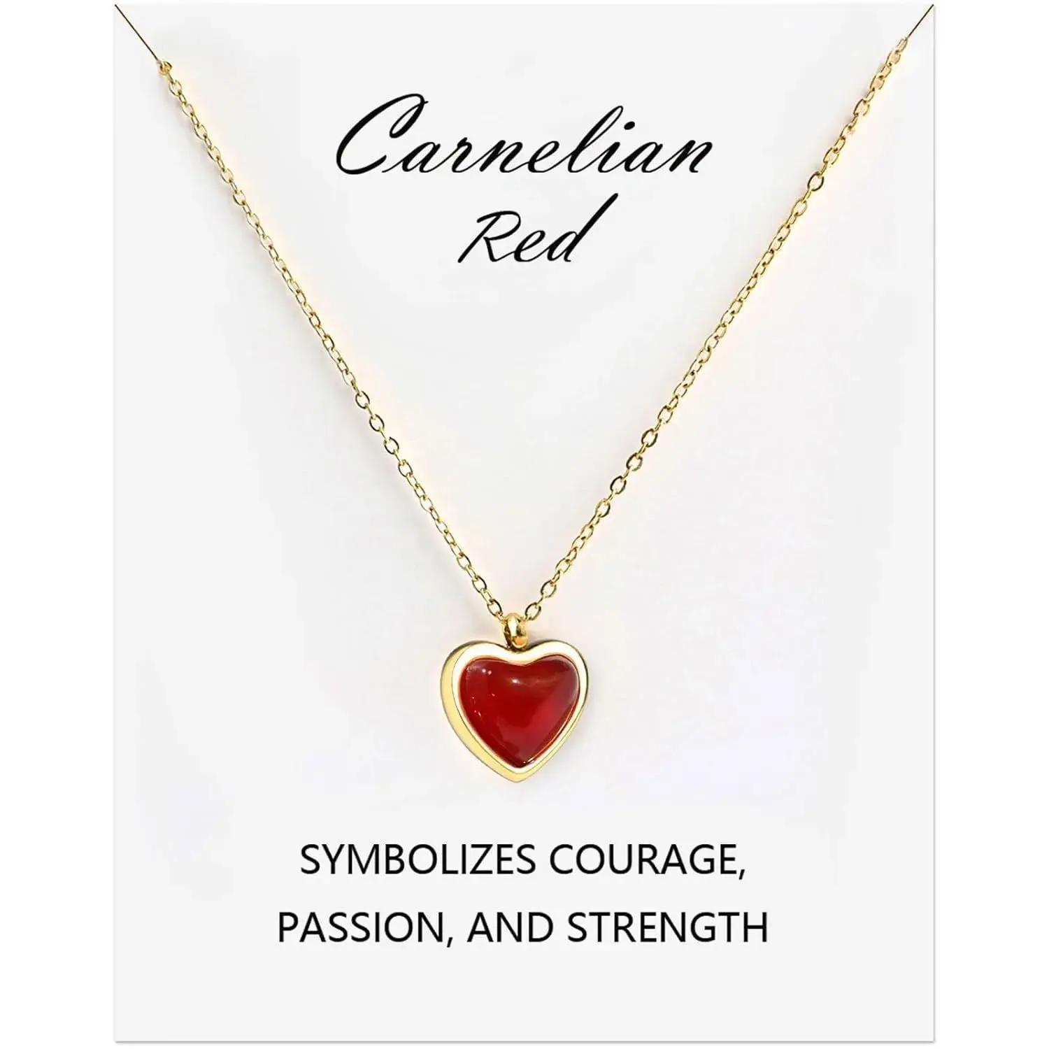 Red Heart Carnelian Necklaces for Women,Carnelian Crystal Necklace,Heart Locket Necklace,Red Carnelian Jewelry for Women
