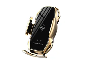 Golden Super Fast wireless Car Charger, 1Pcs,Auto Clamping Phone holder,360 Degree Rotation,Universal Car phone holder,Phones with 4-6 inches screen Accessories Smartphone Stand Mobile