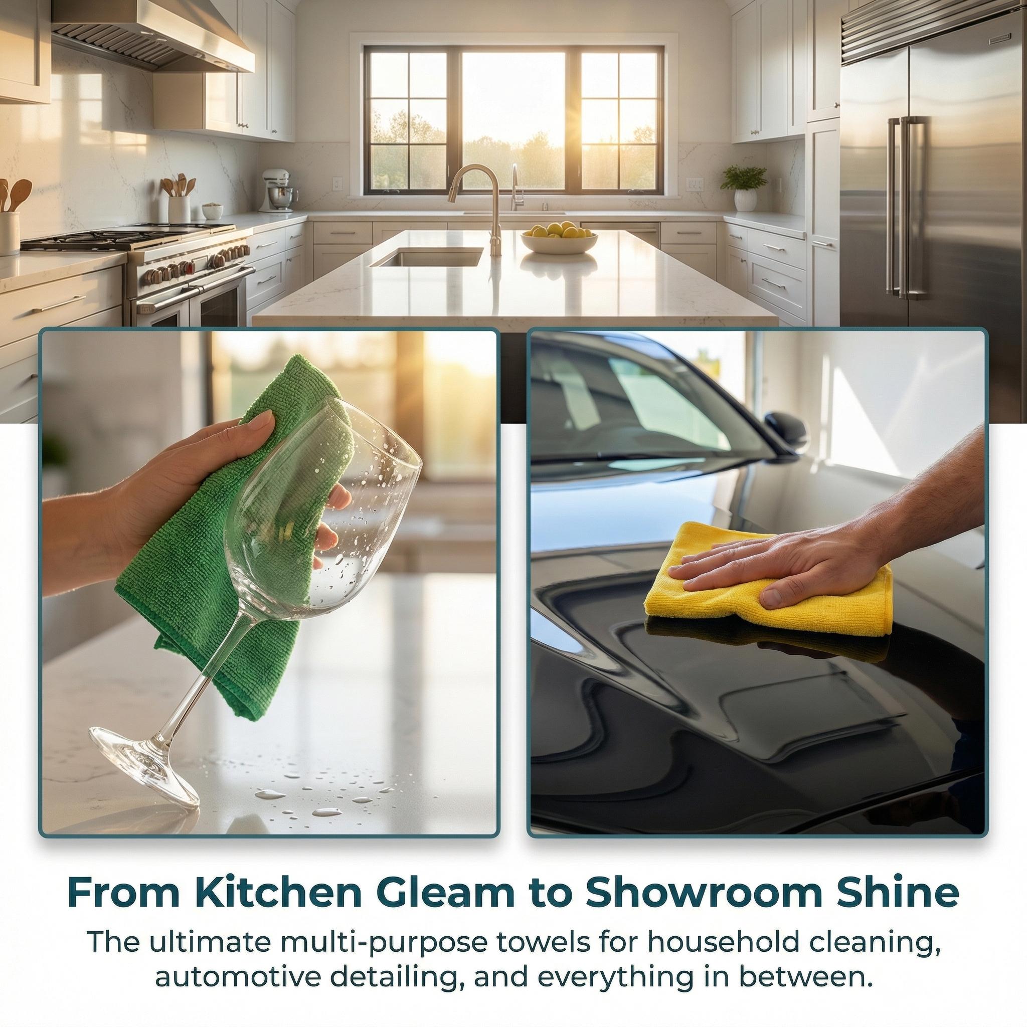 NEW Ultra Absorbent Quick-Dry Microfiber Cloths, 5/10/20/50pcs, 9.84x9.84in, Scratch-Free Microfiber Cleaning Towels, Ideal for Kitchen & Bathroom, Durable & Vibrant Colors