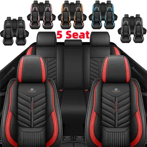 Waterproof Wear-Resistant Scratch-Proof PU Leather Car Seat Covers for Full Vehicle Five-Seat Interior Protection Comfortable Waist Support