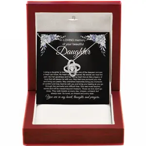 Memorial Angel Wing Necklace for Loss of Daughter Forever Loved Healing Sympathy Grief Support Jewelry for Parents