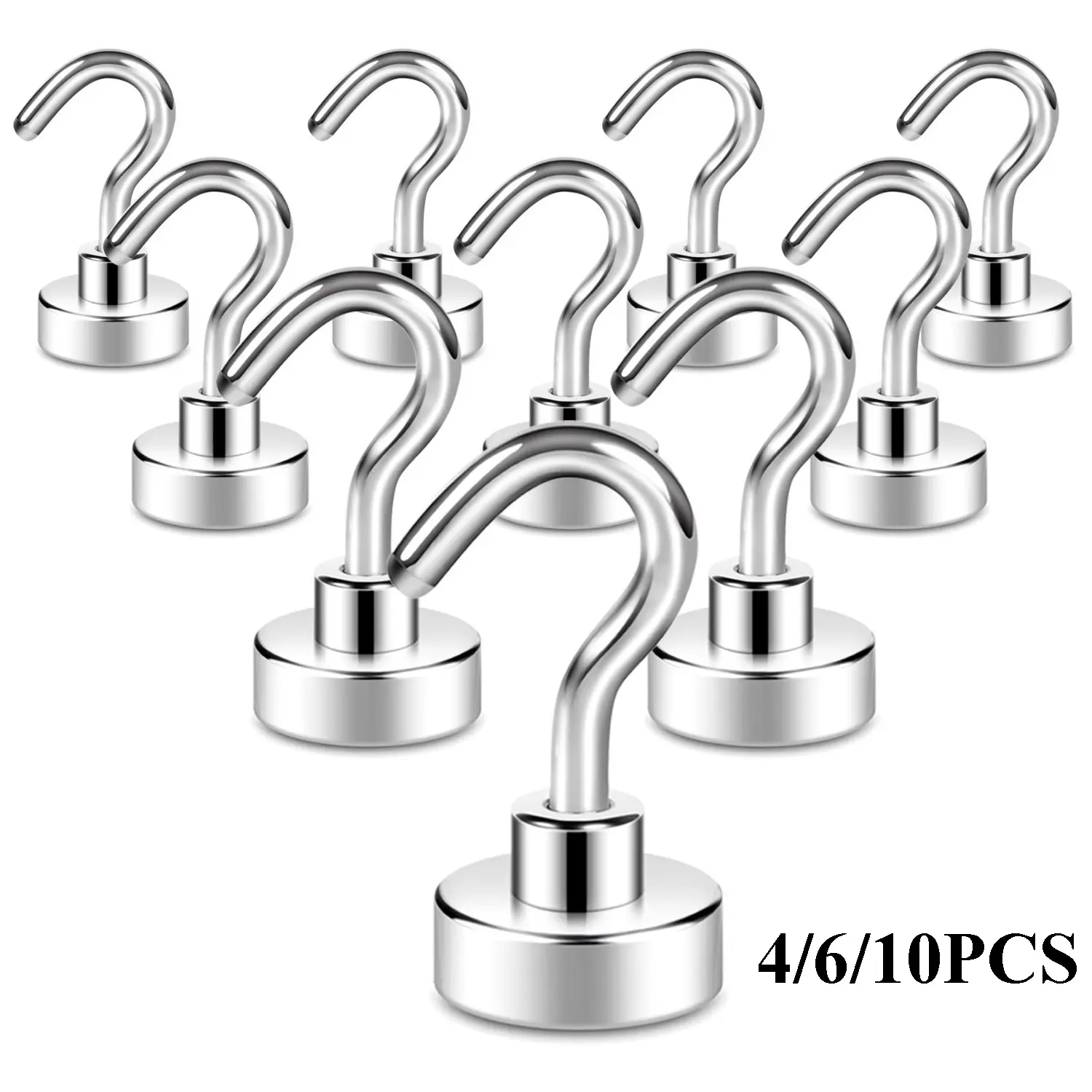 Magnetic Hooks for Cruise Cabins, 22lb+ Heavy Duty Strong Metal Magnets with Hooks, Hangers for Ship, Fridge, Wall, Ceiling, Van, and Clothes Hanging Essentials, Wall Mount Hooks, Stainless Steel Hooks