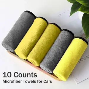 10 Counts Thick Cleaning Cloth,Towels for Cars,Rags for Kitchen,Lint Free Microfiber,Polishing Waxing Dry for Cars Absorbent Towel,Rags for House
