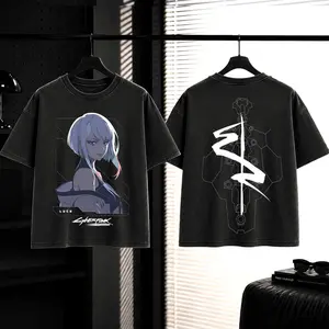 Lucyna Kushinada- Cyberpunk 2077 v4 Washed T-Shirt, Tank Top, Sweatshirt, Hoodie CyberPunk David Martinez Tee 2691,Gifts for Gamers Cyberpunk Shirt