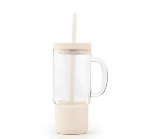 Glass Mug with Straw - Clear Design, Reusable Drinkware, Perfect for Daily Use Ello 18 oz