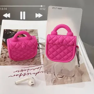 1 Mini Diamond Quilted Earphone Case, Durable Drop-Resistant Silicone Earphone Shell, Earphone Protective Cover, Apple Wireless Bluetooth Earphone Case, Compatible with AirPods 1/2/3/4/Pro/Pro2/Pro3