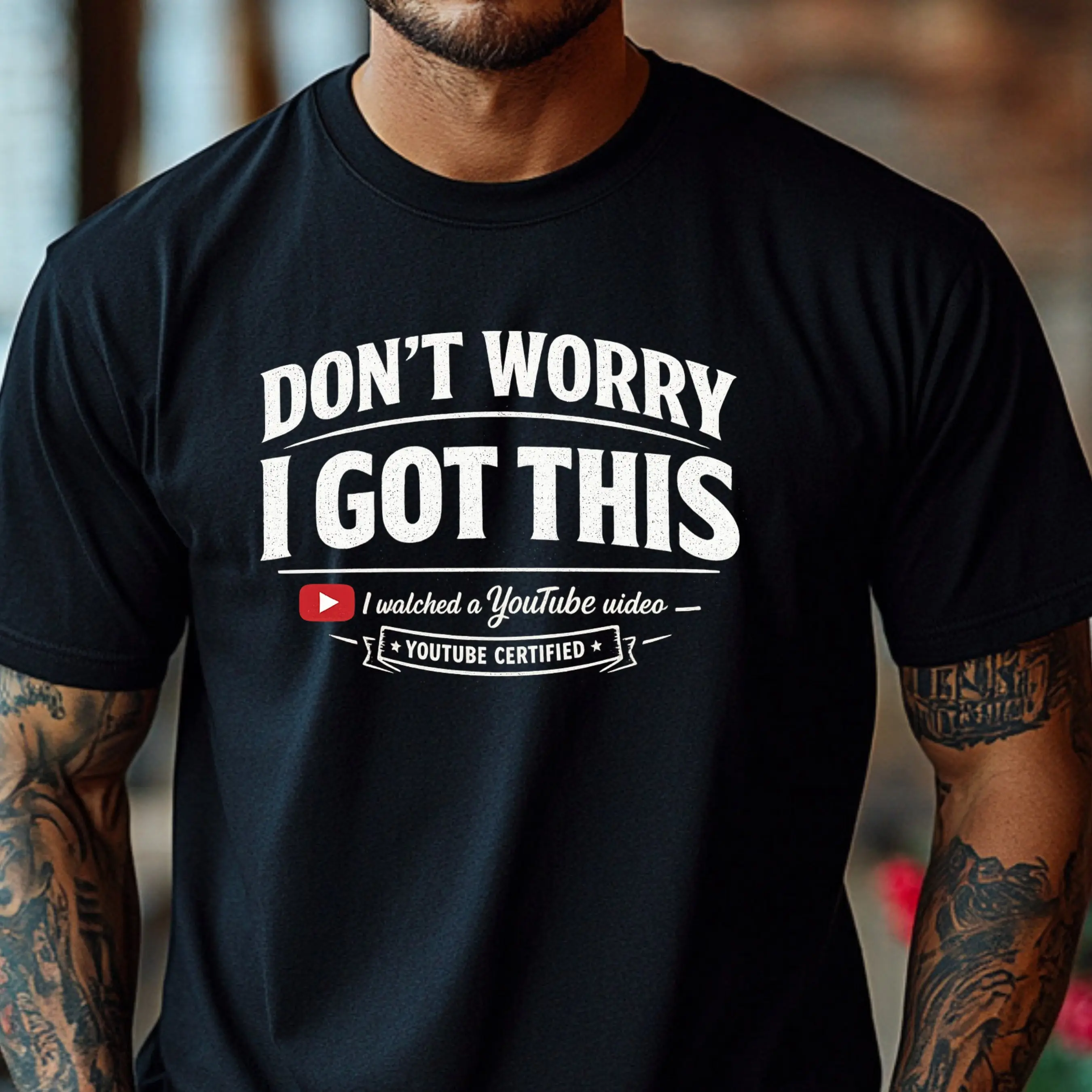 Youtube Certified Unisex Graphic T-Shirt Soft Lightweight Ring Spun Cotton DTF Print True To Size Fit For Everyday Wear