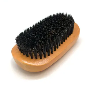 Titan Palm Brush for Hair - Boar Bristles for 360 Waves, Pocket Size, Curly Hair Brush, Slick Back Hair Brush, Wave Styling Tool, 1PC