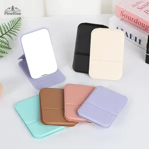 PineRise Portable Makeup Mirror Simple Foldable Desktop Vanity Mini Travel Dormitory Tabletop Mirror Lightweight Compact Single Item for On-The-Go Use