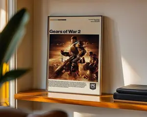 [Sale Off Up To 50%] [No Frame] Gears of War 2 Poster Collectible Video Game Art Print (Physical)
