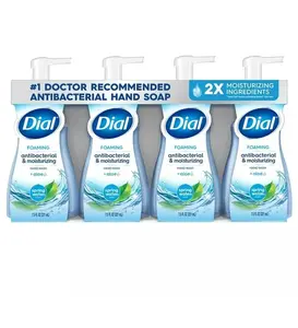 Dial Antibacterial Foaming Hand Soap Spring Water 7.5 FL OZ Pack of 4 Doctor Recommended Moisturizing Formula with Cloe