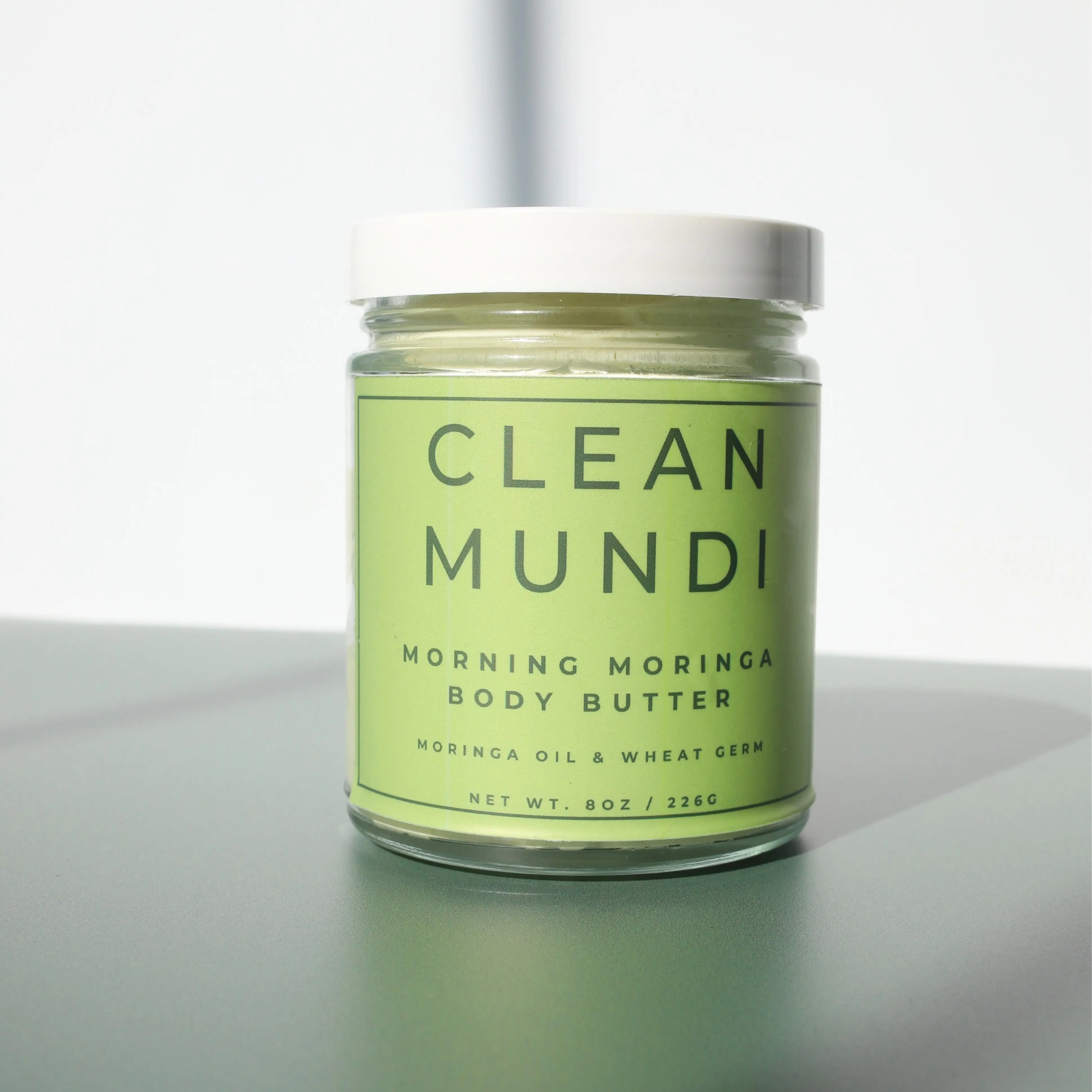 CLEAN MUNDI Morning Moringa Body Butter - 226g Cocoa & Shea - Fade Dark Marks - Moisturizing Antioxidant - Hydrating Vanilla Scent