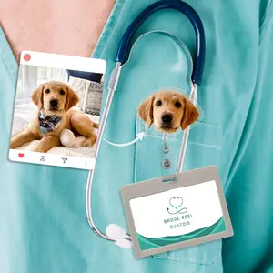 Custom Pet Badge Reel Personalized Funny Badge Reel from Photo - Nurse Badge Reel with Picture - Nurse Accessories