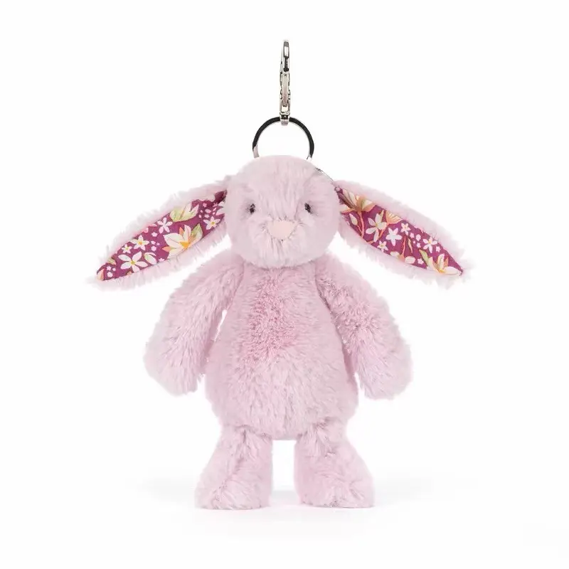 Jellycat Thistlepop Blossom Bunny Bag Charm, Soft Stuffed Animal, Cute and Cuddly Gift for Kids, Babies, Collectors, Home Decor, Fun Plush Toy, Keychain