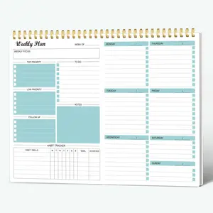 Weekly Planner Notepad Undated Weekly Goals Schedule Planner To Do List Notebook Planning Pad Calendars Organizers Habit Tracker Journal for Man & Women,52 Weeks
