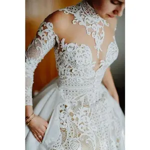 C2023-IRJC - Get an inspired version of this J’aton Couture long sleeve collar wedding gown design