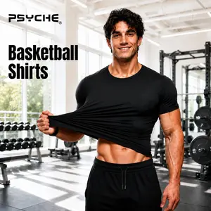 PSYCHE Compression Long Sleeve Shirts for Spring, Quick Drying Breathable Fit Sports T-Shirt, Men's Sportswear Clothing for Gym Running Football, Mens Sports Clothes