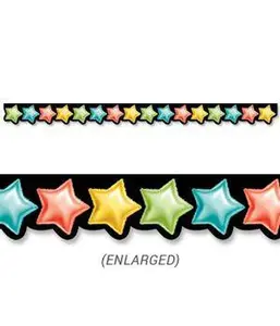 Rainbow Mylar Balloon Stars Border