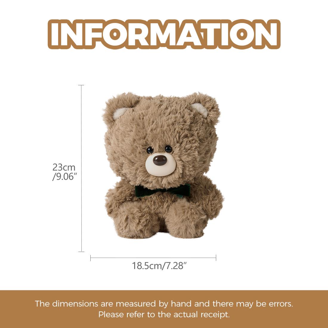 Soft Healing Gift Bear Series Sitting Plush Doll, Kawaii Fluffy Bear Stuffed Toy, Desktop Decor Collectible Gift for Girls, Back To School, Stuffed Animal Gifts, Super Soft Fluffy