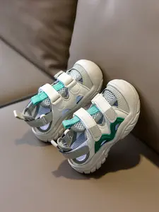 Summer Kids' Sporty Sandals, Breathable Mesh, Non-Slip Soft Sole, Velcro Closure, Waterproof & Durable, Ideal for Outdoor Activities, Strap Sandals