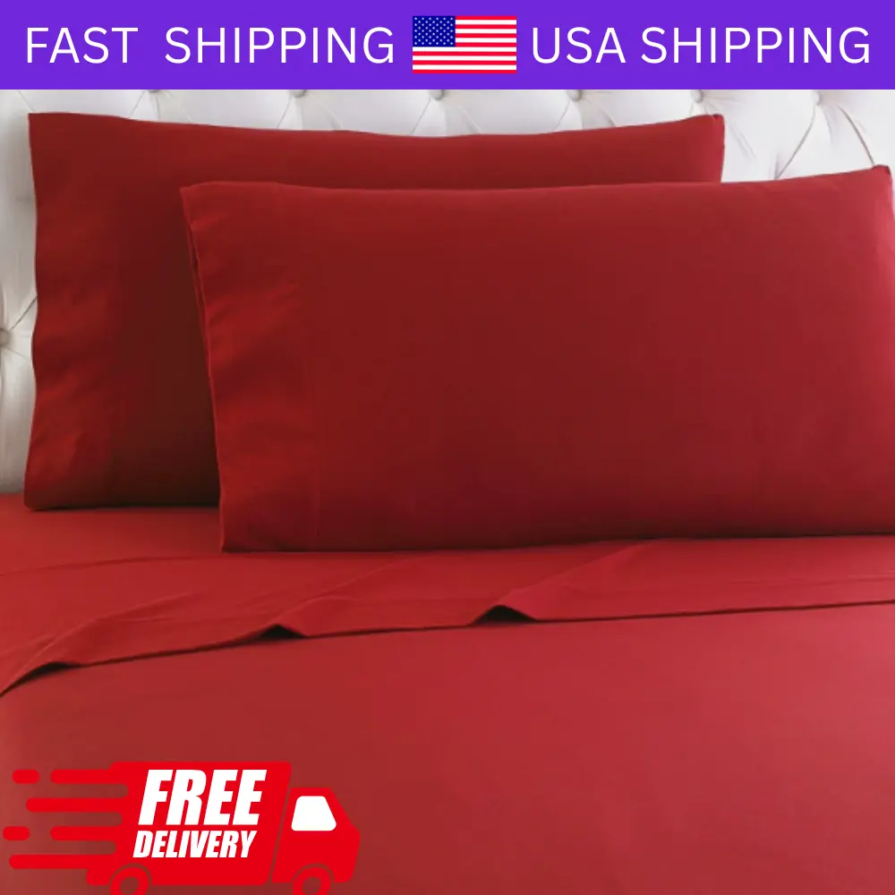 Flannel FITTED Sheet 100% Cotton - Deep Pocket - Twin, Full, Queen, King!