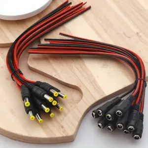 5/20/50 Pcs 12V DC Power Connector Kit, 5.5x2.1mm Plug & Jack, LED Strip CCTV Camera Wiring Harness, Quick Splice Connectors for Electronics, Security Installation Tools & Accessories