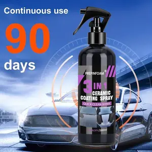 3-in-1 Car Ceramic Nano Coating Liquid, Nano Crystal Hydrophobic Paint Coating and Polishing Agent, Automotive Detailing Car Paint Waxing, Ceramic Coating Spray