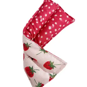 Strawberries, Therapeutic heating-cooling rice bag, eye bag, heat pad, cold pack,  rice bag, spa, pain relief, massage therapy