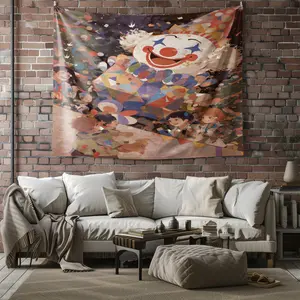 Fun April Fool's Day Joker Pattern Tapestry, Fashionable Room Flag, Unique Wall Art In Living Room And Bedroom, Soft And Durable Suitable For Adult Daily Holiday Birthday Gifts