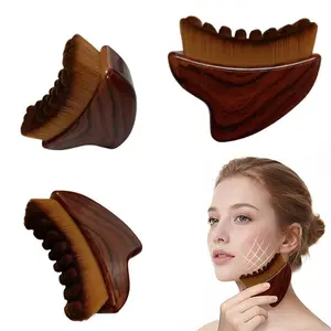 Multi-Functional Facial Massage Brush, Soft Synthetic Bristles, Ergonomic Design, Cleans Face, Shapes Jawline, Dry Brushing Tool