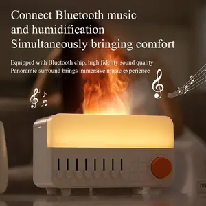 12 Color Flame Aroma Humidifier, RGB Gradient Night Light, 8 Noise Sounds, Aromatherapy Essential Oil Diffuser, Bedroom Must-Have Gift
