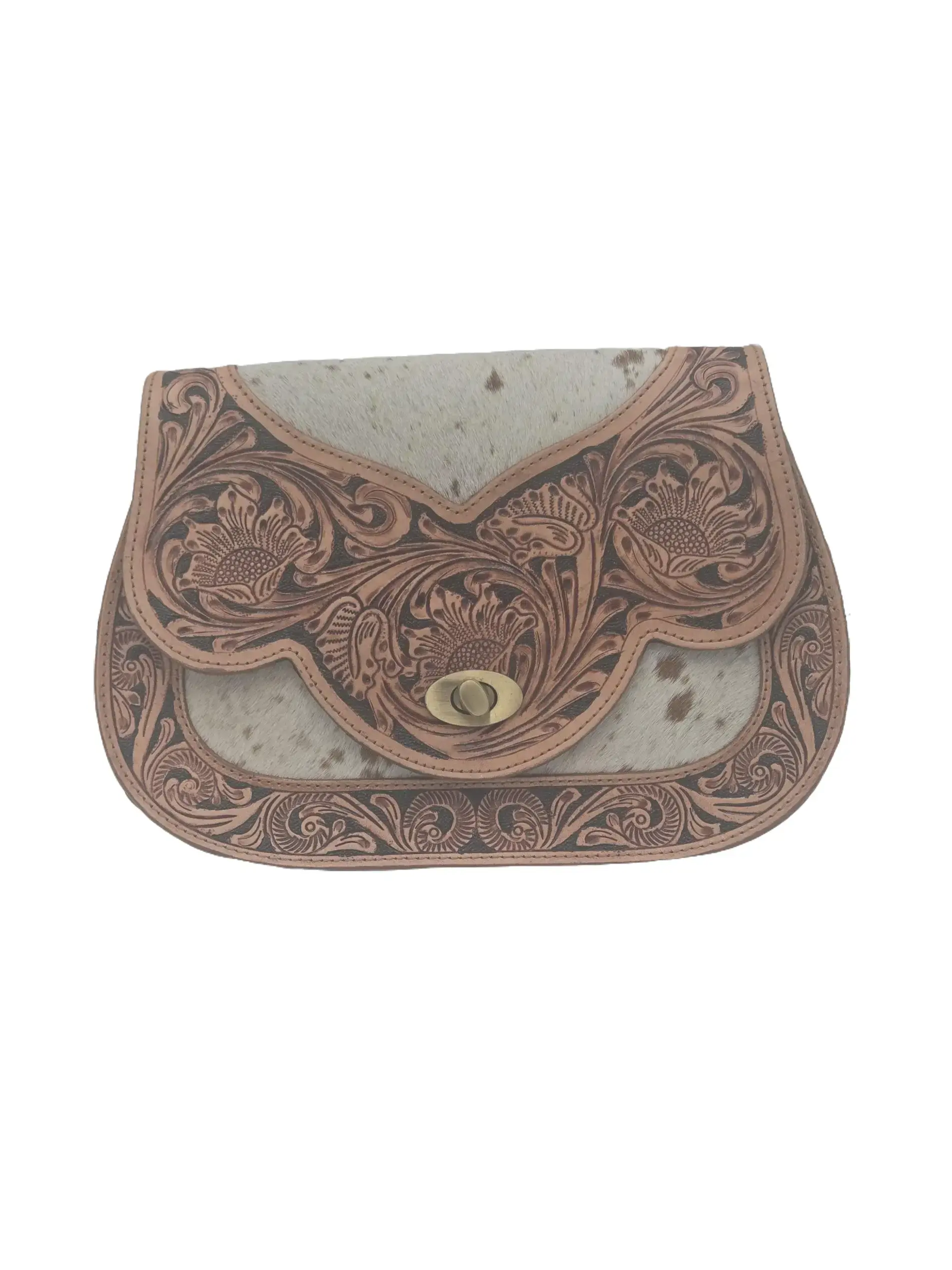Leh   Handcrafted leather tooled women's handbag
