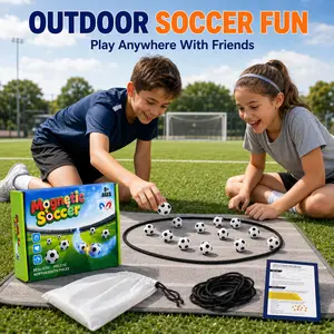 Magnetic soccer battle board game, family interactive tabletop sports game for children, fun travel game with storage bag, parent–child indoor party toy
