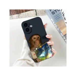 Cute Monkey Pattern Phone Case For Compatible With IPhone 16e/16/15/14/13/12/11/ProMax/Pro/Plus/XSMax/XS/X,For Compatible With Samsung Galaxy S25/S24/S23/S22/5G/Edge/Ultra,Fashion Female Summer Unique Cases  Anti-Drop Design Tpu Protection  Friend Gift