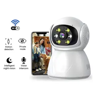 Security Camera for Home,Indoor,Full-Color Night Vision,Remote Control,Motion Detection,Two-Way Audio,360° Panoramic,HD, WiFi,360 Degree Motion Tracking
