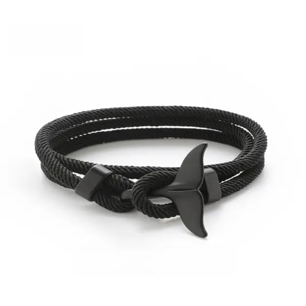 Ocean Series Bracelet for Men & Women Whale Tail Shark Bracelets Handmade String Wrap Rope Nautical Parachute Cord for Couples Best Friends Ocean Lovers cute jewelry accessories titanium  jewelry