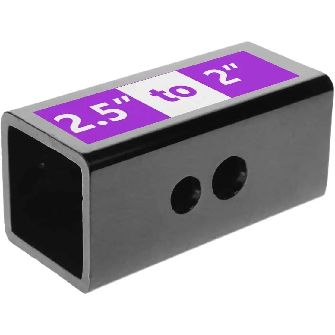 2.5 Inches to 2 Inches Metal Trailer Receiver Hitch Adapter Sleeve, Black