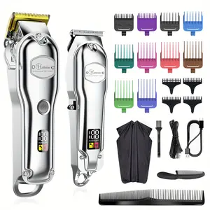 Set Of 2 Cordless Hair Clippers For Men By Hatteker, Including A T-blade Trimmer And A Beard Trimmer. This Professional Kit Is USB Rechargeable And Suitable For Cutting Hair For Both Adults And Kids.