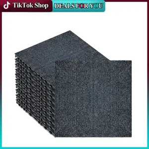 36pcs Carpet Squares Floor Mat, Interlocking Carpet Tiles, interlocking deck tiles, Anti Slip EVA Jigsaw Floor Tiles, Build A Safe Area for Bedroom Playroom