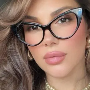 Shadz GAFAS Cat Eye "NIKITA" Clear Eyeglasses - Oversized Glam Vintage Cat Eye Design High-Quality Plastic Frame Functional & Durable Fashionable Eyewear