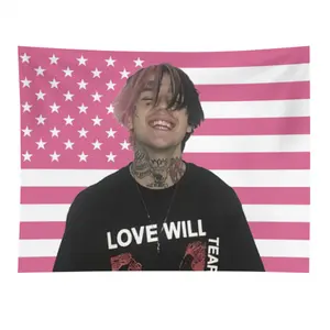 National Flag Wall Hanging, Lil Peep Themed Tapestry, Very Suitable for Bedroom, Living Room, Dormitory Decoration, Bedroom Walls 60X40 Inches